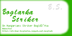 boglarka striker business card